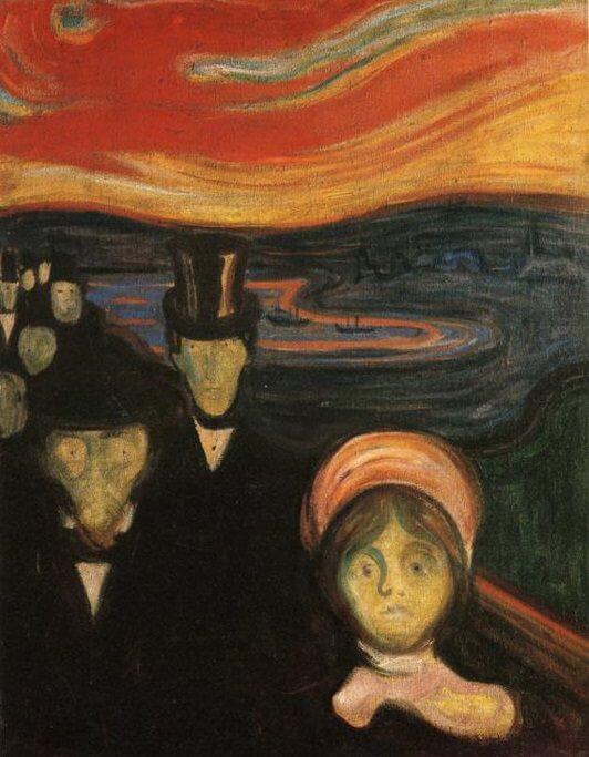 Anxiety by Edvard Munch via Untwine Me