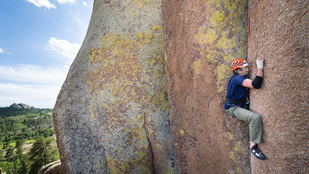 Trevor Hahn climbing 