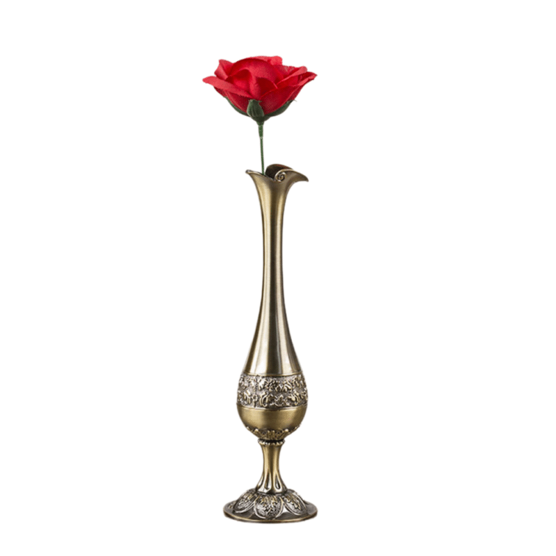 Antique small metal vase