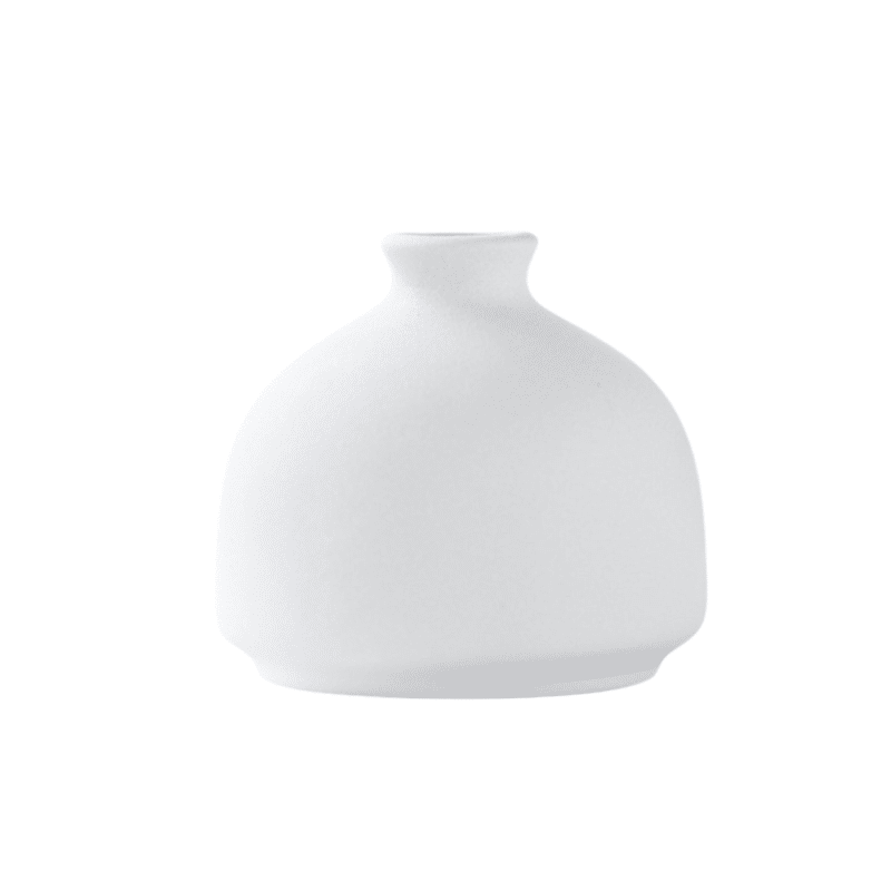 Frosted white ceramic vase