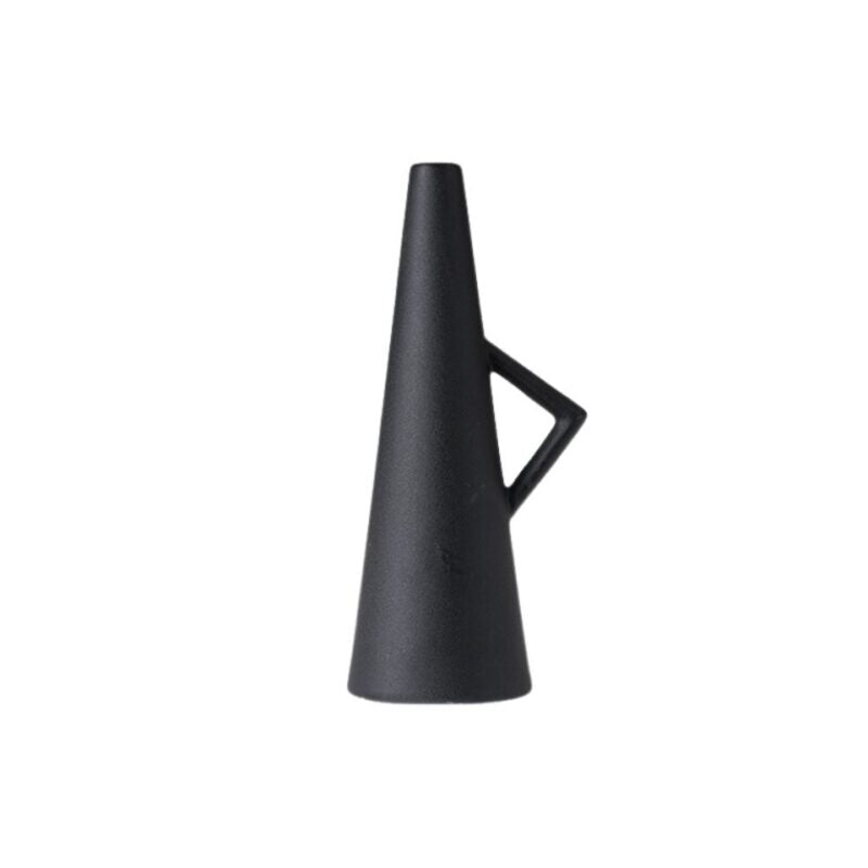 Geometric modern black vase