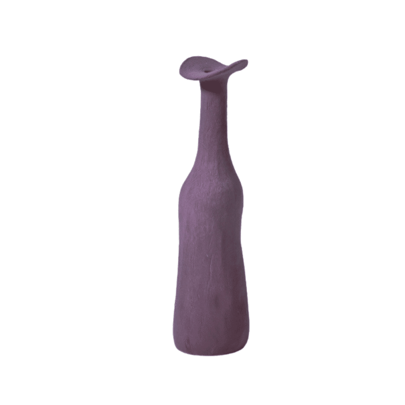 Modern Morandi style vase in the shape of a bottle