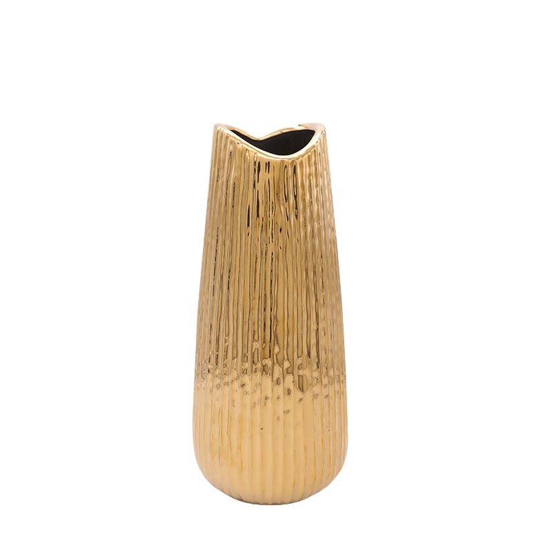 Modern gold ceramic vase