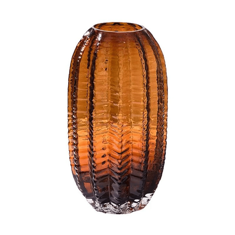 Round art deco vase in the shape of a cactus