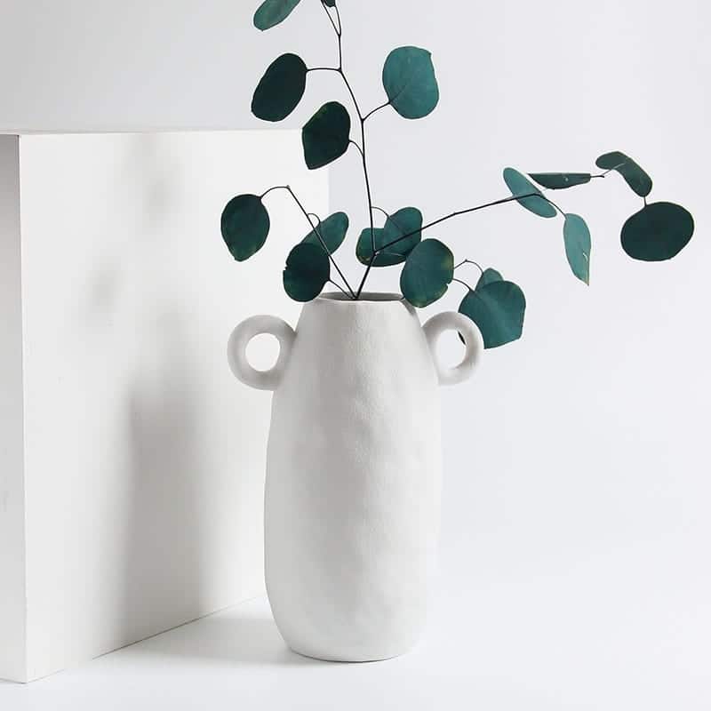 White Greek vase in amphora