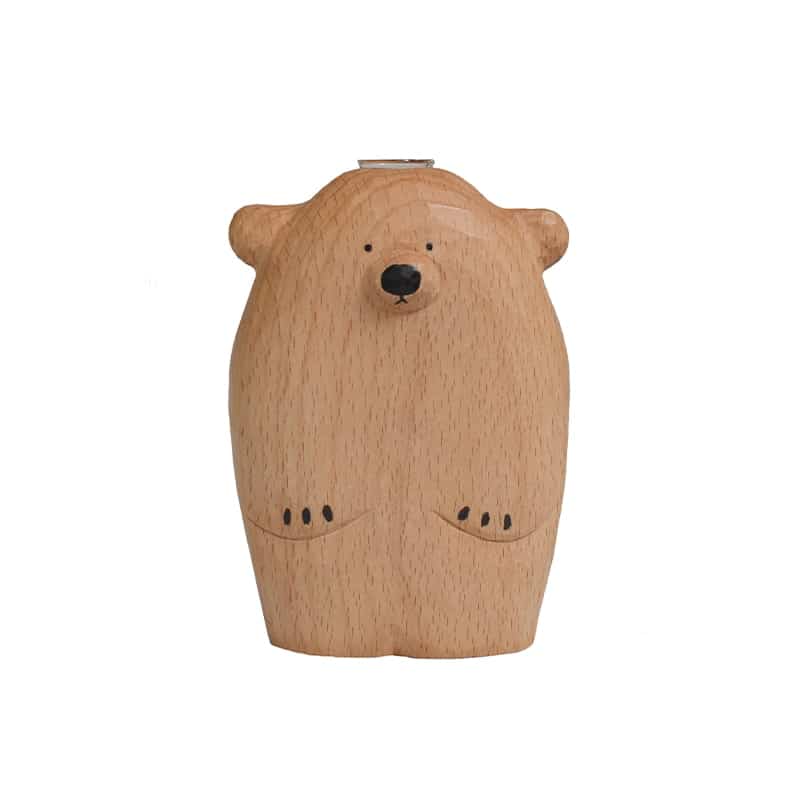 Wooden vase in the shape of a little bear