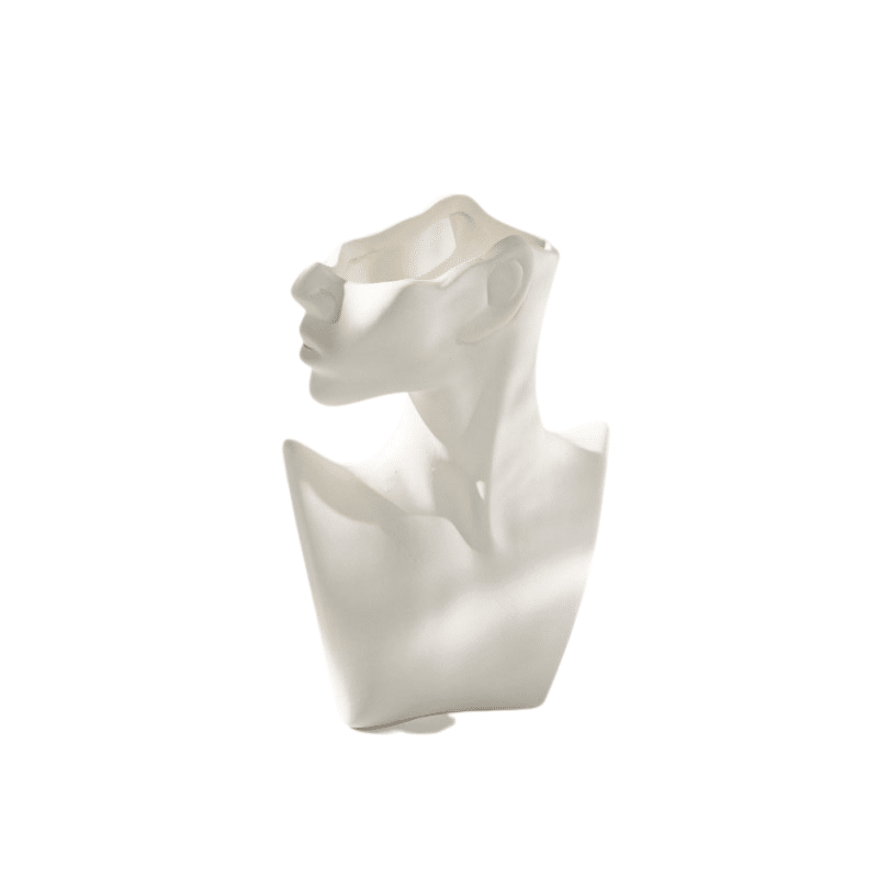 White woman bust vase