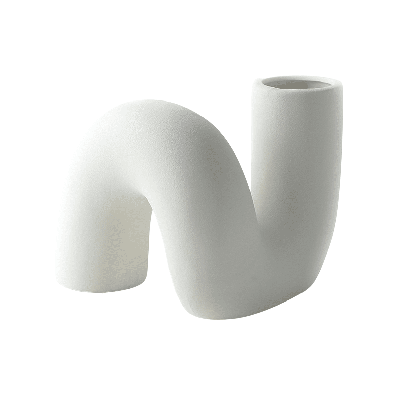 Twisted white ceramic vase7