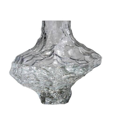 Transparent Murano vase in irregular glass
