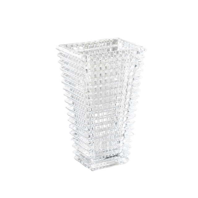 Luxury square glass vase