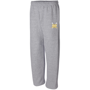 grey open bottom sweatpants