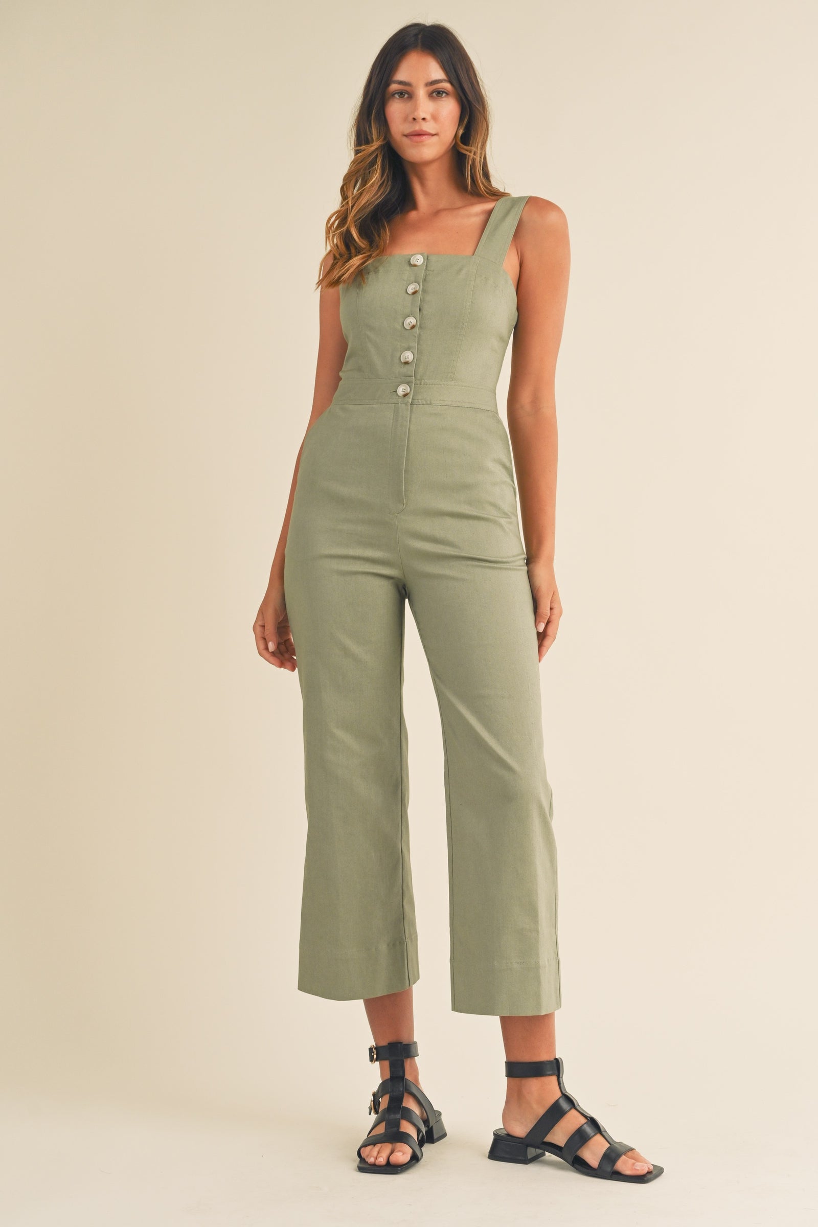 Miou Muse, Relaxed Fit Cotton Jumpsuit