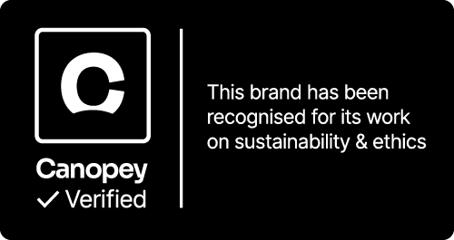 We have been verified for our work on sustainability & ethics by canopey.com