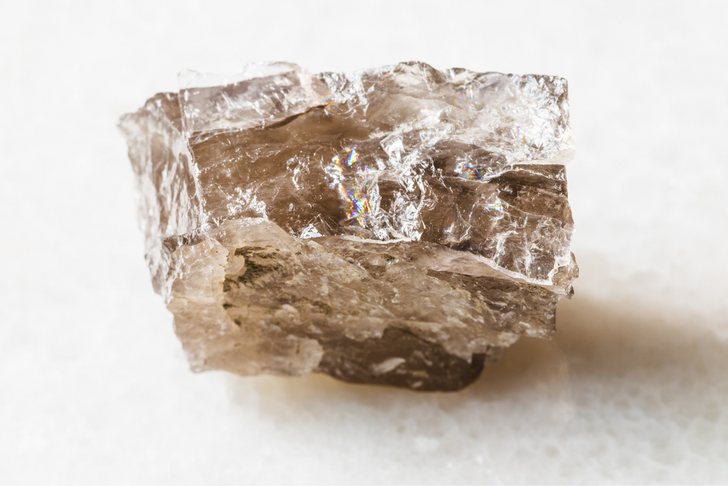 raw smoky quartz crystals