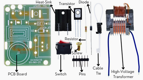 DIY - 15KV Ignition Coil Kit Parts