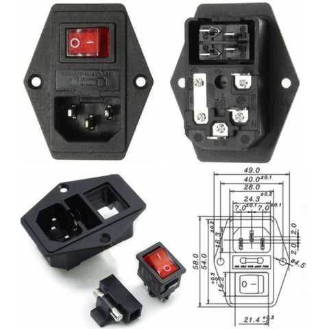 Power switch 220V with Fuse