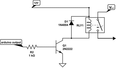 12Vdc Relay SPDT ("Songle") diagram