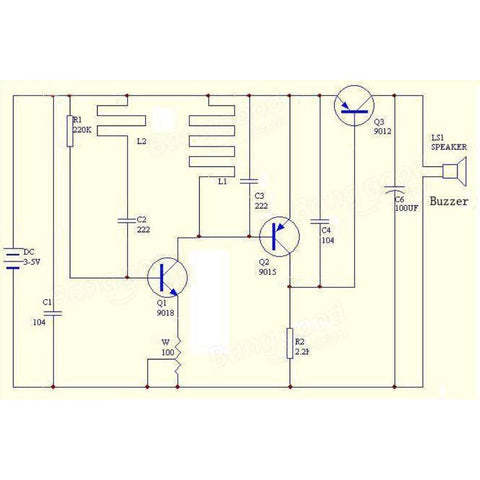 Simple Metal Detector DIY Kit diagram