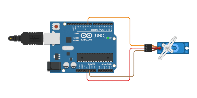 SG90 Micro Servo Motor 360 degrees diagram