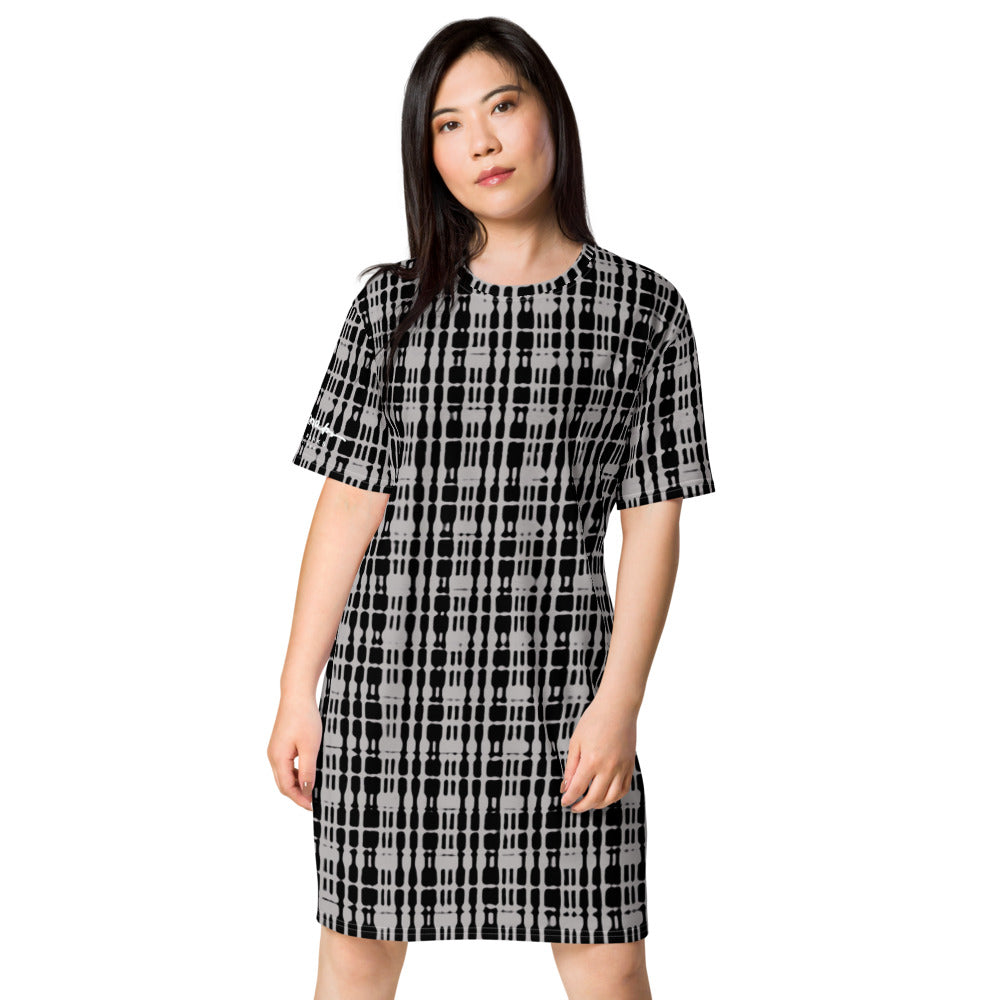 Grey Houndstooth T-shirt dress – Bettina Marks Inc.