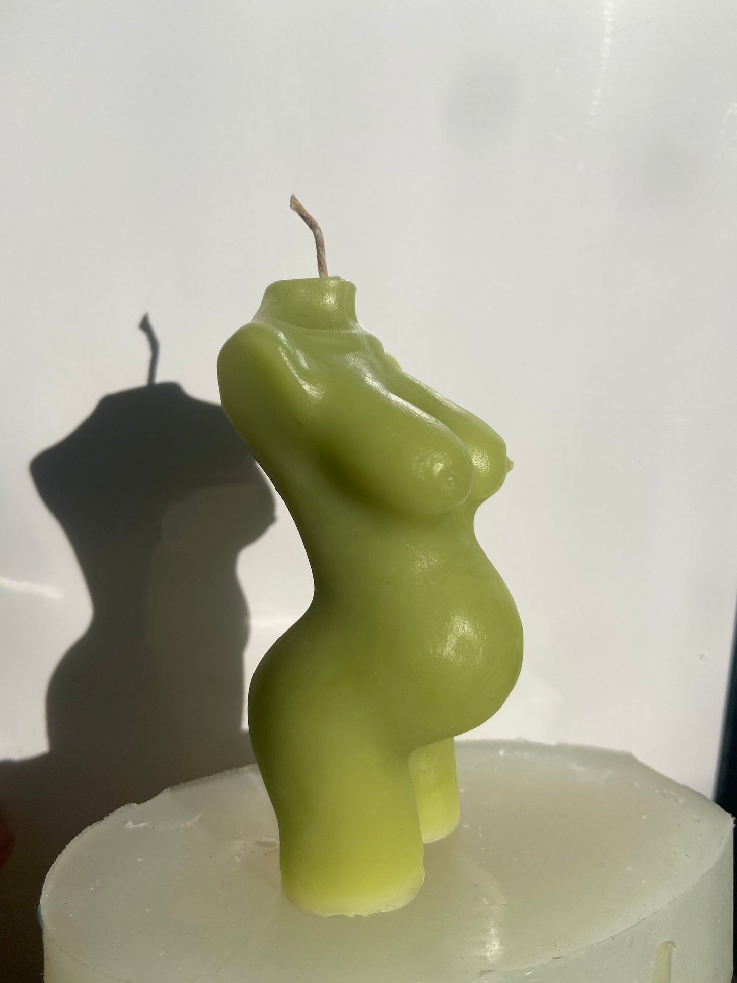 Pregnant Goddess Beeswax Candle