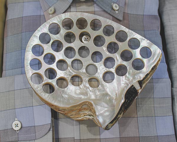 Abalone shells used to make buttons