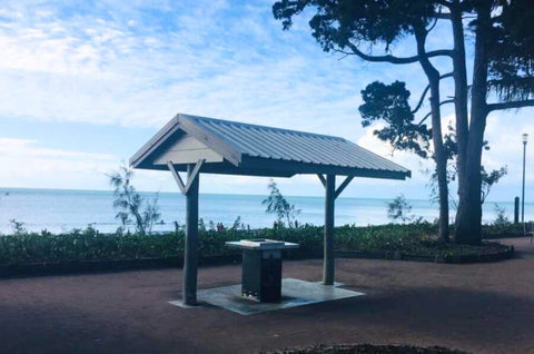 Barbecue spot at Australian Beach