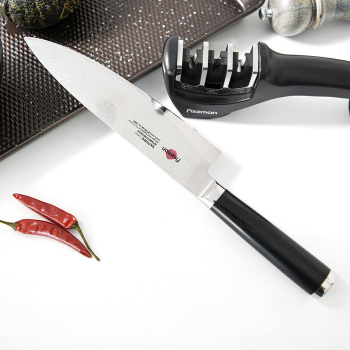 8" Chef's Knife SAMURAI MUSASHI 20cm (Steel DAMASCUS)