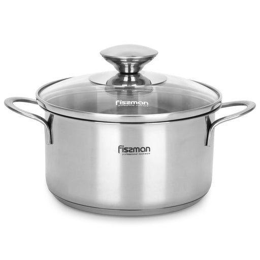 FISSMAN Mini cooking pot BAMBINO 12x7.5 cm / 0.8 LTR with glass