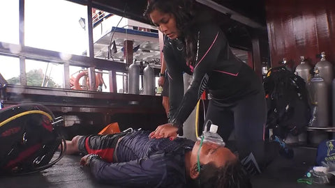 Lifeless Diver Emergency Scenario on boat at Koh Tao
