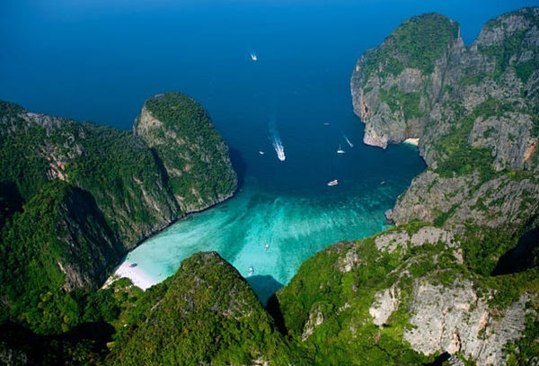 koh-phi-phi-maya-bay-vue-aerienne-lugar de buceo