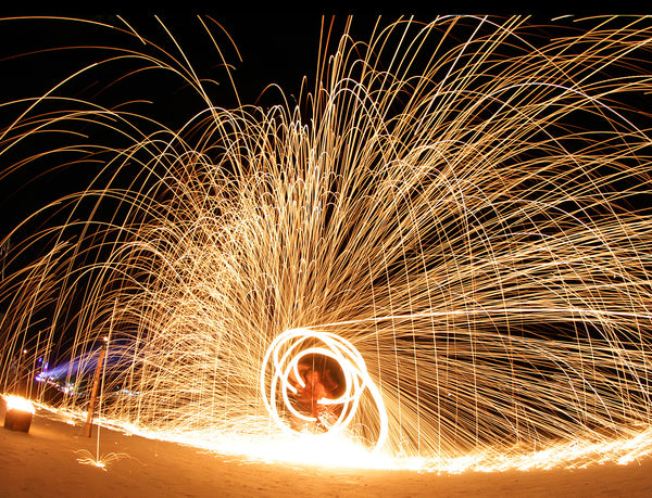 Spettacolo di fuoco a Koh Tao, Thailandia