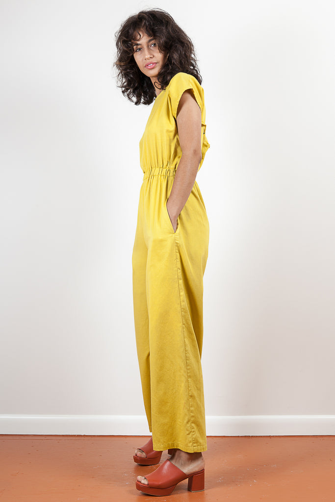 yellow jumpsuit mango