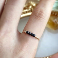 Raw Black Tourmaline Ring