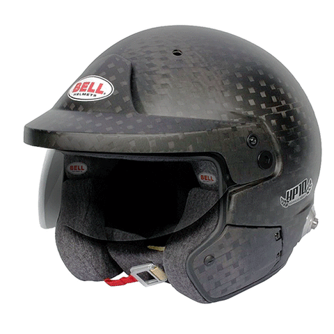 Bell HP10 Carbon Open Face racing helmet is the lightest, safest, most advanced rally helmet