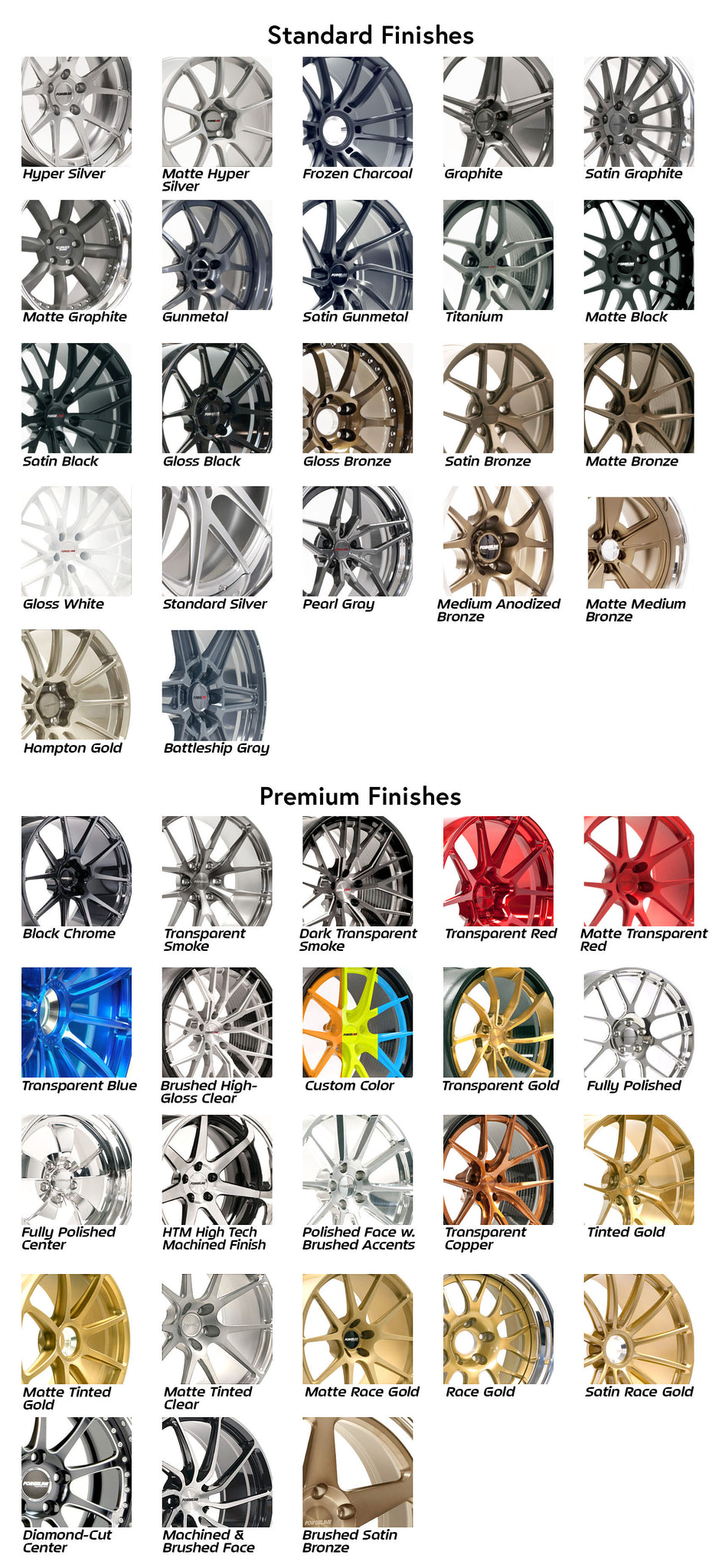 Forgeline Wheel finishes for McLaren stunning colors and machining the best colors