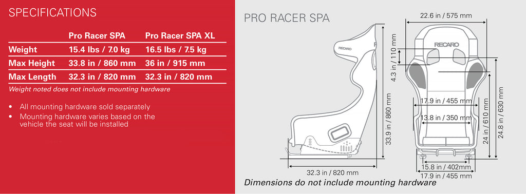 Recaro Pro Racer SPA and SPA XL are the ultimate GT racing seats from Competition Motorsport