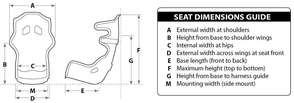 Racetech Seat Sizing