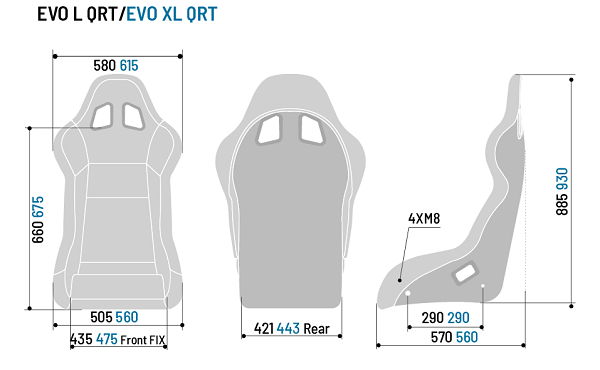 Sparco EVO S Racing Seat 3-Tall UPR Seat Pad