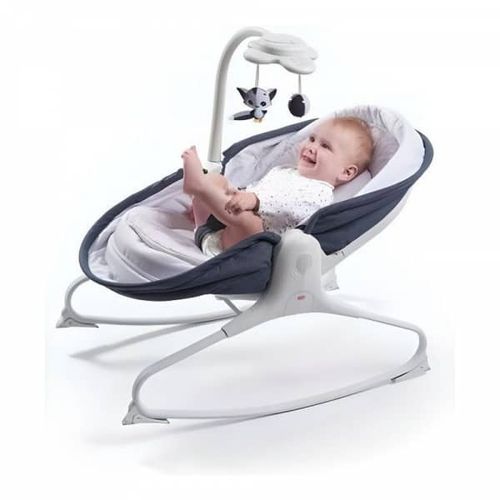 vidaXL VX10247 Hamaca mecedora para bebés de acero gris claro