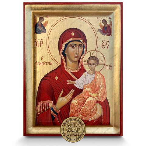 Virgin Mary the Directress Christian Orthodox Icon from Mount Athos