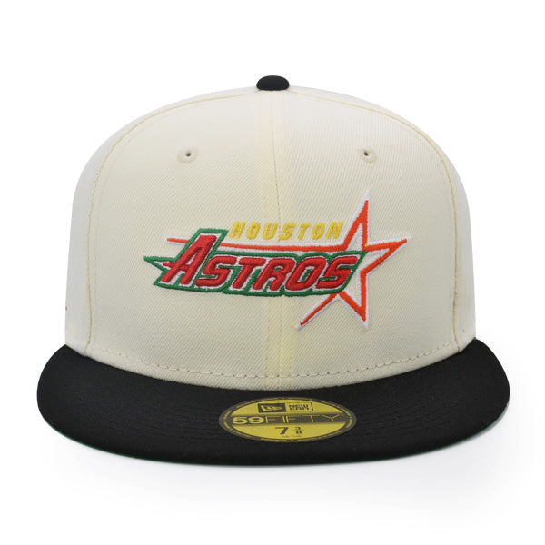 Houston Astros SIDE BATTY Exclusive New Era 59Fifty Fitted Hat  - Chrome/Black