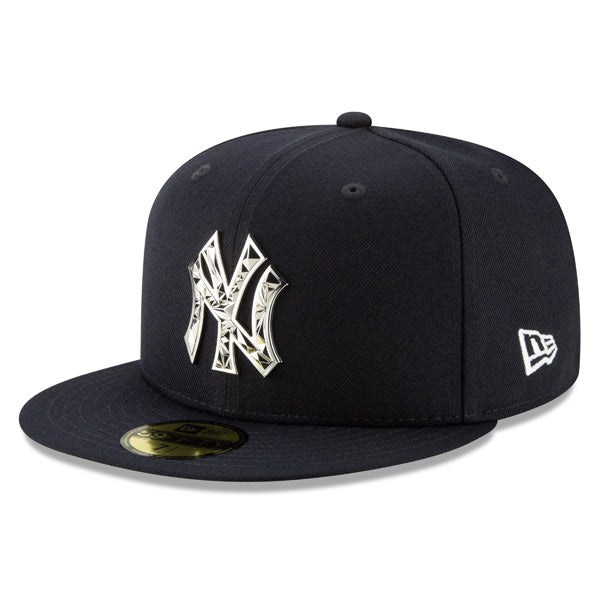 New York Yankees New Era FRACTURED LOGO 59Fifty Fitted MLB Hat - Navy ...