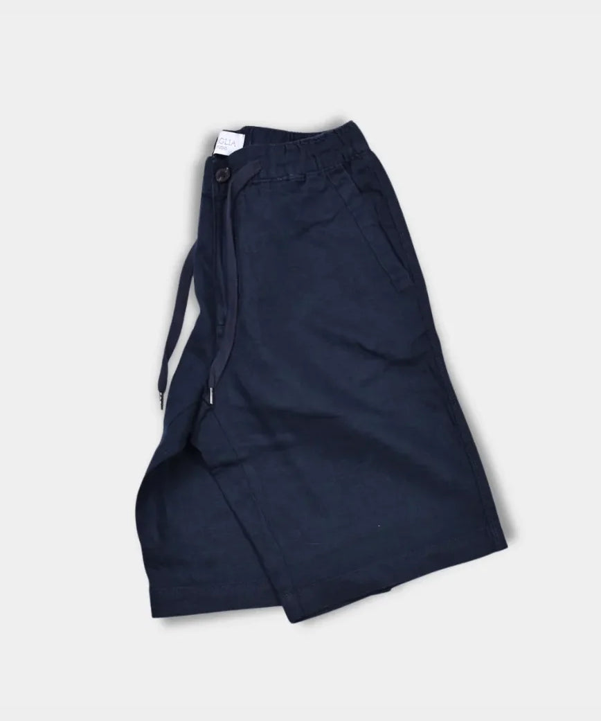Bermuda Linen Shorts - Navy - Hugo Sthlm