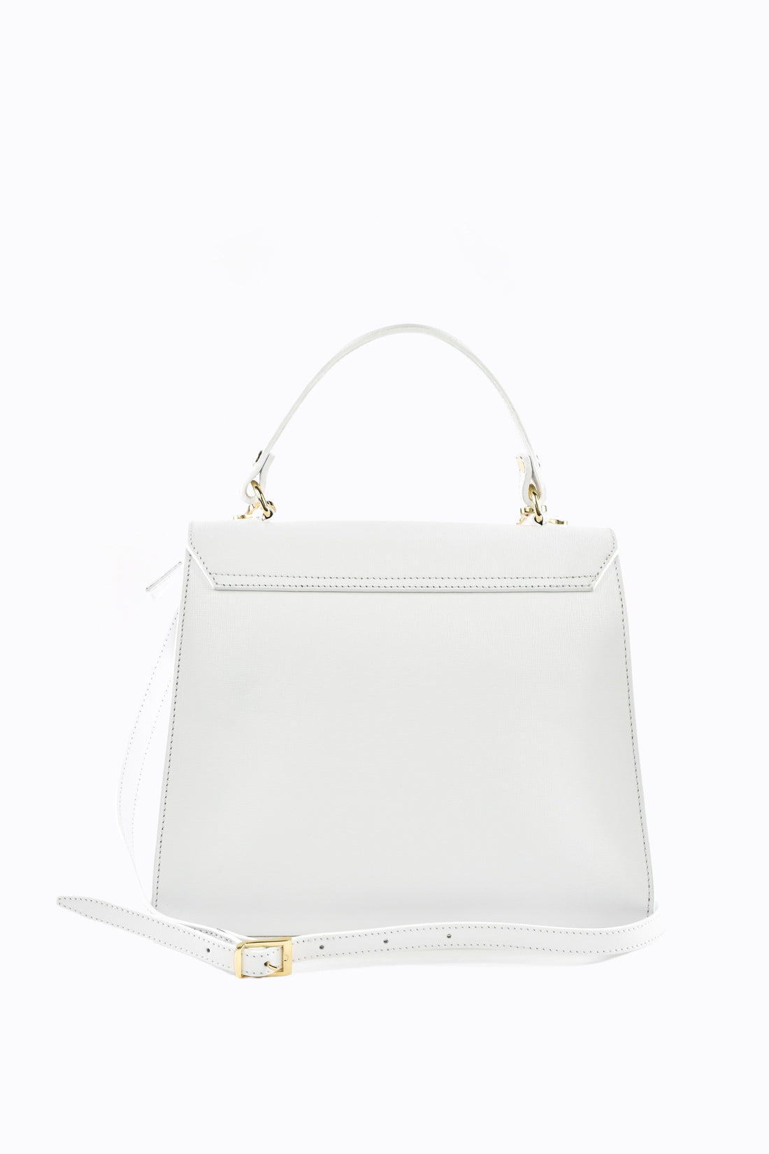 Zaira Bag in Genuine White Saffiano Leather – Voemièn