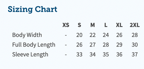 sizing guide for crewneck