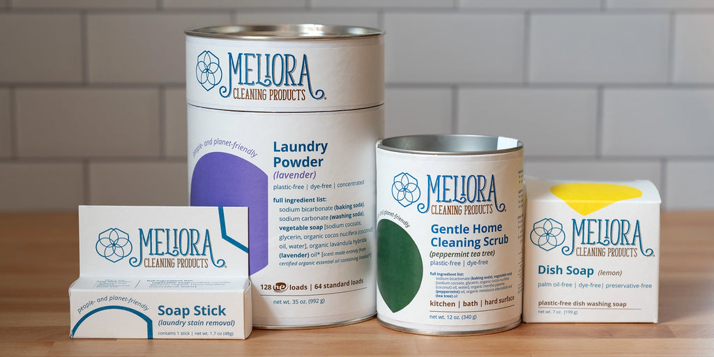 Natural Grocers Stores Carry Meliora Laundry Powder, Cleaning Scrub, Dish Soap, and Soap Stick — Meliora Cleaning Products