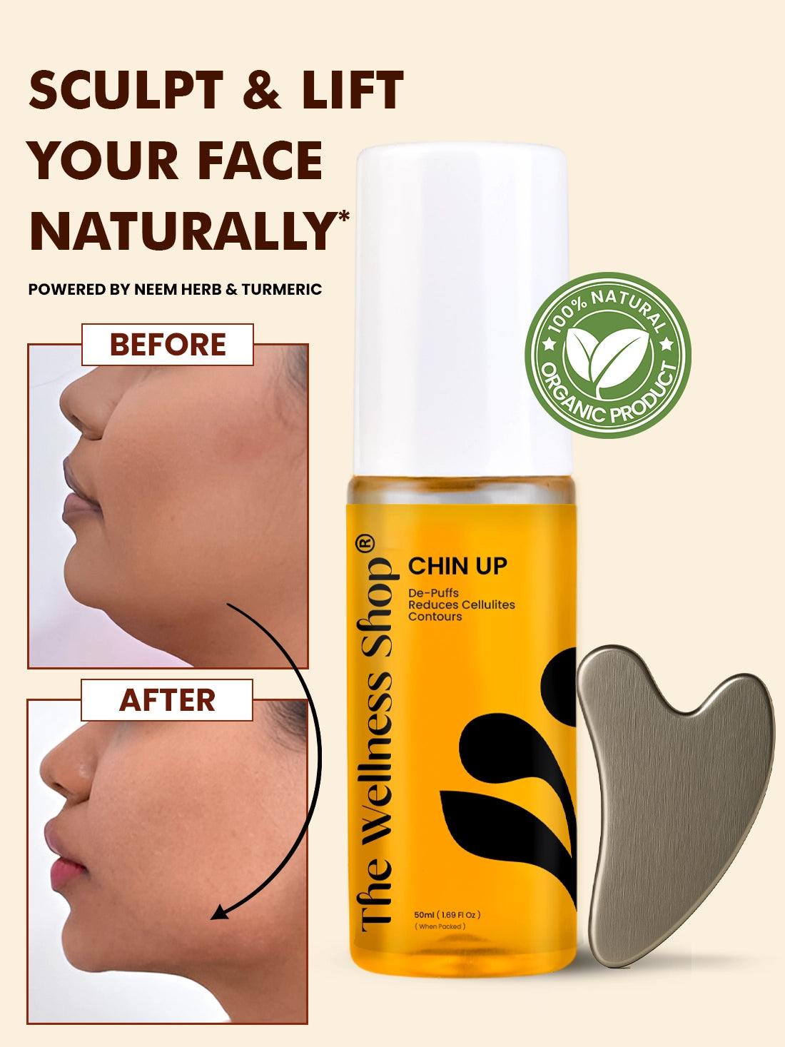 CHIN UP FACIAL CELLULITE REDUCTION KIT-50ml