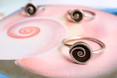 Mini Spiral Rings by Zoe Zoe Jewelry