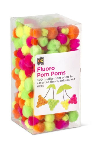 EC - Pom Poms - Fluoro - Pack of 300
